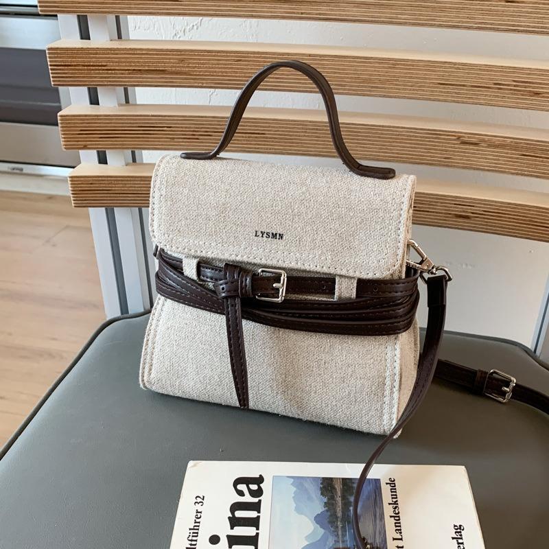 High-end Contrasting Color Handbag Women's New Niche Versatile Shoulder Messenger Bag Casual Commuter Bag