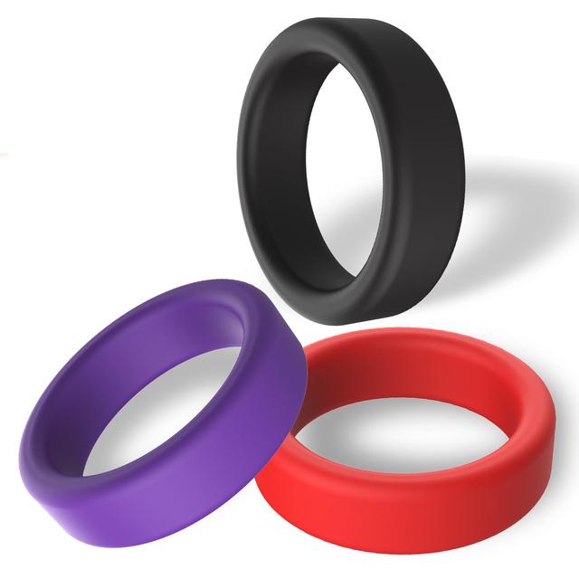 3pcs/set Penis Ring Delay Ejaculation Silicone Reusable Semen Cock Rings On for Men Enlargement Sex Toys For Men Couple Rings
