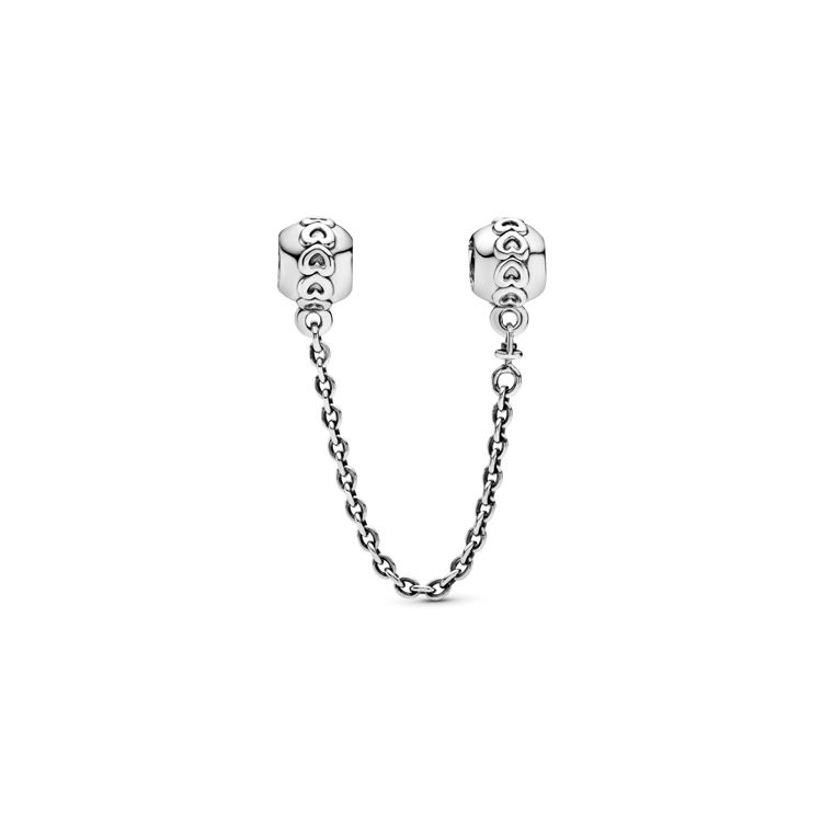 Pandora Eternal Heart Safety Chain Pendant Women jewelry Silver 791088 Box,6