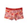 Men's Spring and Summer Red High-grade Sports Pure Cotton Antibacterial Flat-angle Underwear