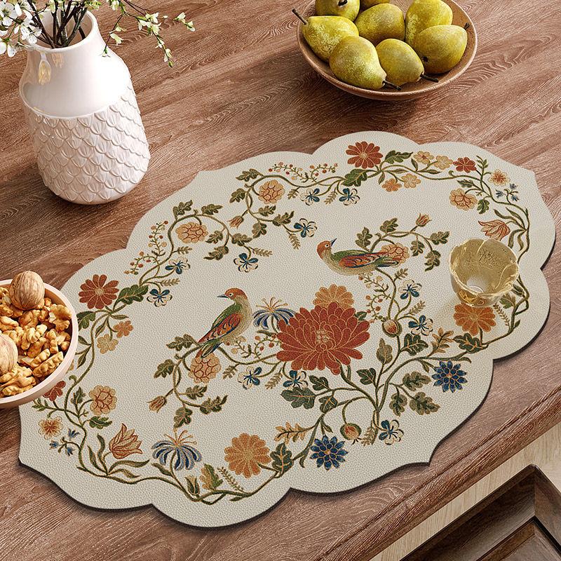 BEPAN Silicone placemat light luxury waterproof oil-proof heat insulation pad hotel household special-shaped table cushion
