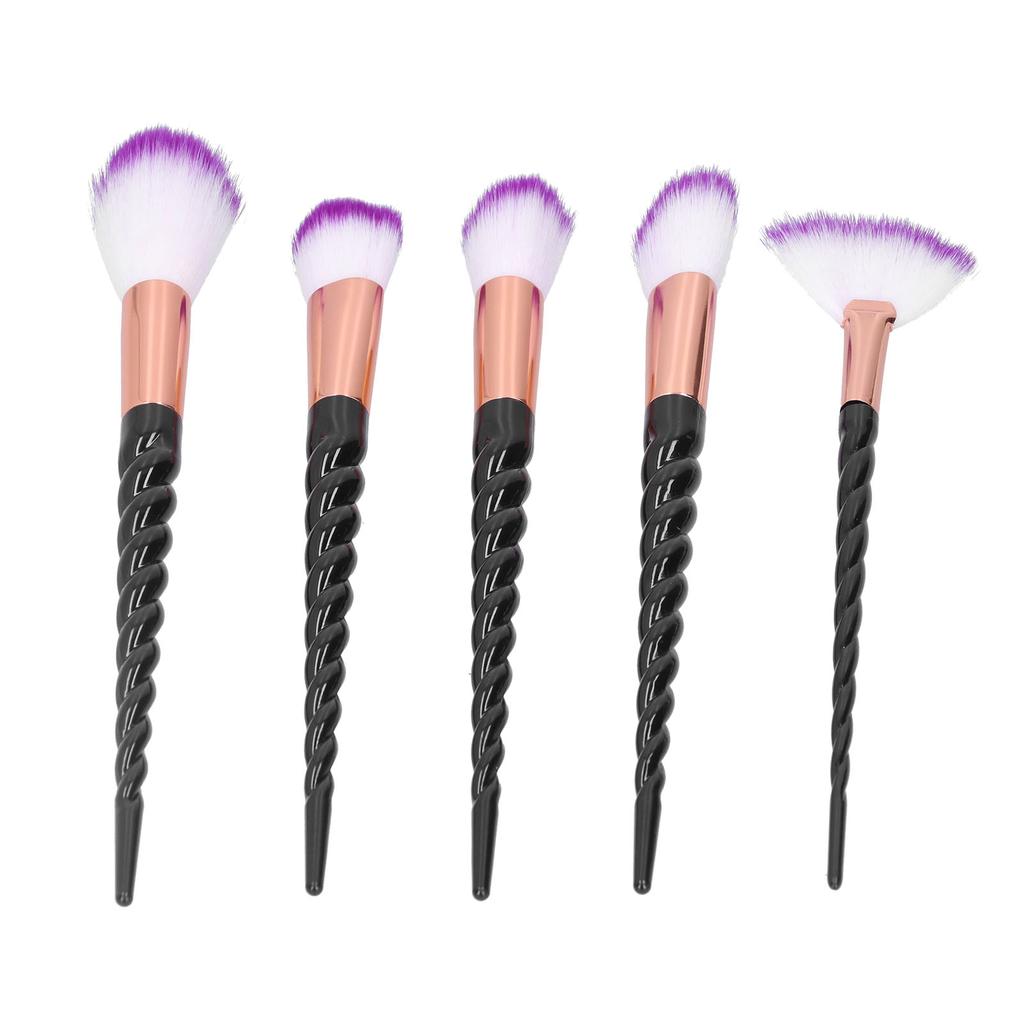 10pcs Soft Hair Makeup Brush Eyeshadow Cosmetic Brush with Spiral Handle Makeup Tool
