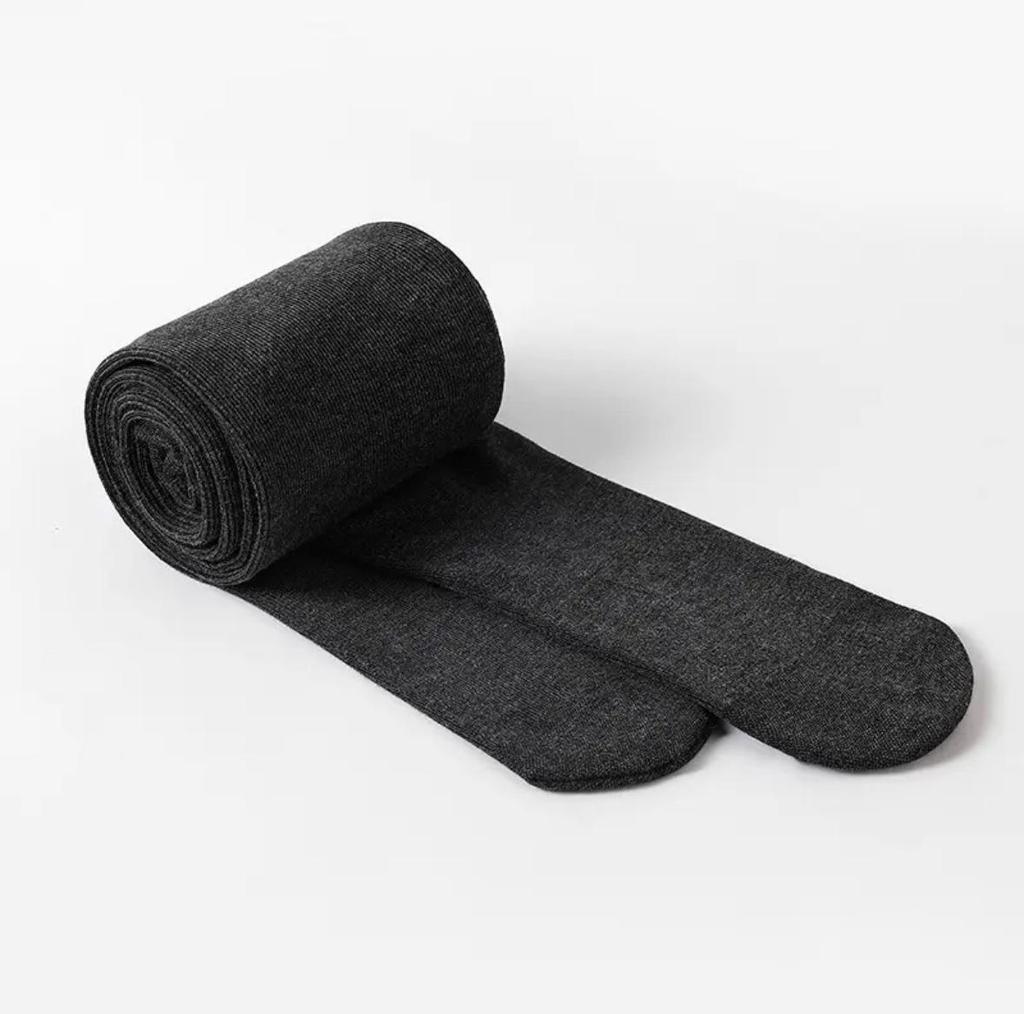 Gray Cotton Leggings - Thick, Warm, Slim-Fit Pantyhose for Autumn and Winter