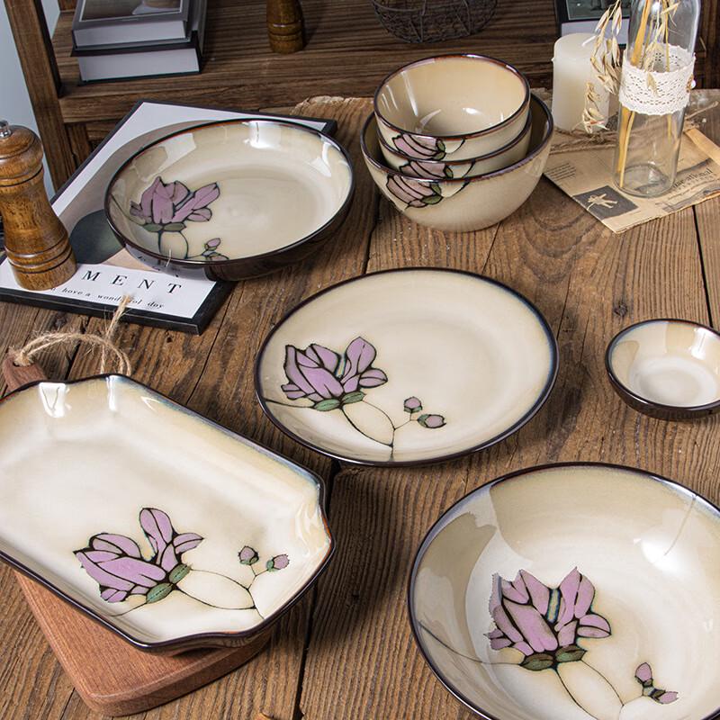 Zhishi European Style Floral Ceramic Plate
