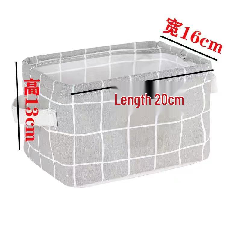 Compact Square Cotton Linen Storage Basket