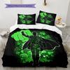 One-Punch Pattern Bedding Quilt Set Quilt Cover Pillowcase Home Decoration Birthday Gift (1 * Duvet Cover + 2 * Pillowcase, Without Core)
