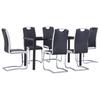 Day and Night - Day and Night 7-piece Dining Set Black Synthetic Leather