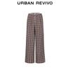 UR2026 Women's Casual Plaid Wide-Leg Pants