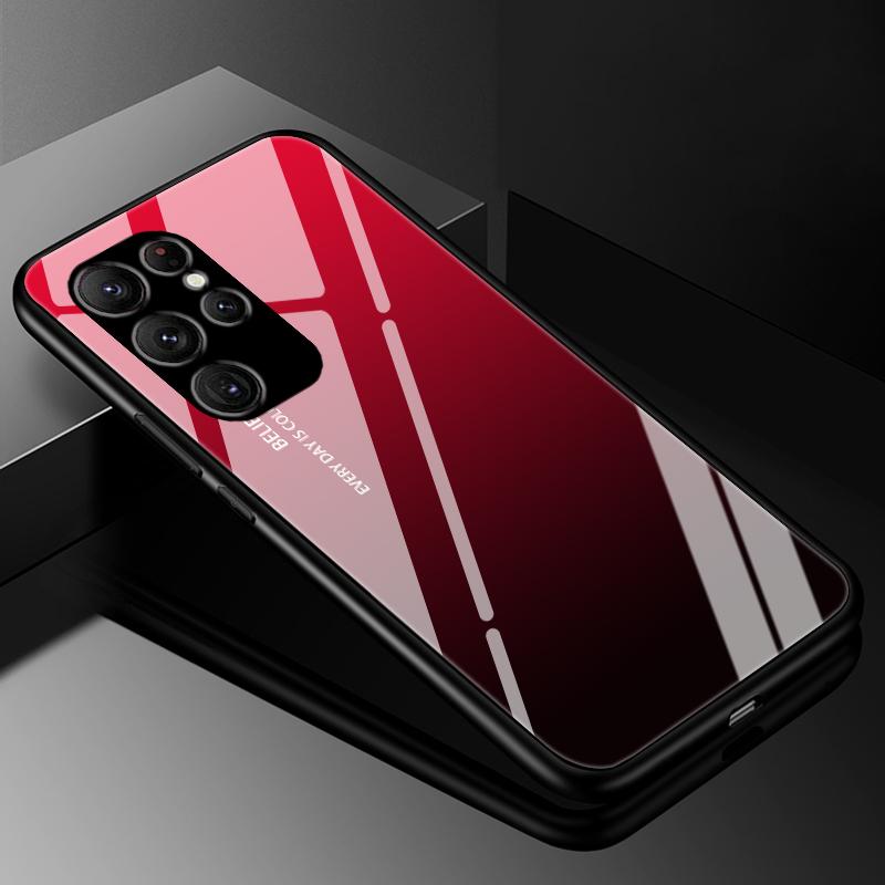 For Samsung S25 Ultra Case Cover Tempered Glass Cases for Samsung Galaxy S25 Ultra Luxury Hard Back Bumper S25Ultra S 25 Ultra