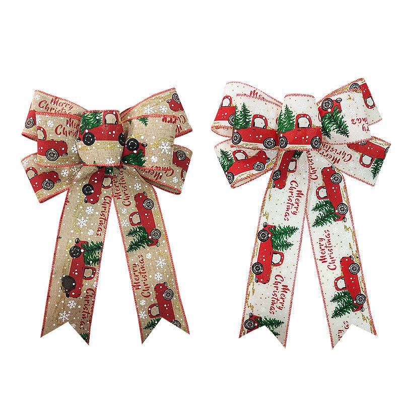 2026 Christmas Ribbon Bow Christmas Tree Decoration Handmade Christmas Ornament New Year's Day Celebration Room Decoration