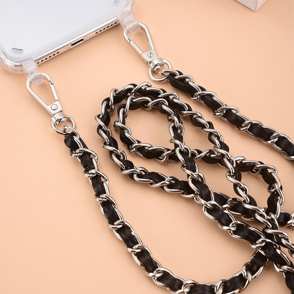 Leather Strap Chain Crossbody Lanyard Phone Case For Iphone 11 12 13 14 15 16 Pro Max 7 8 Plus X XS Xs Max XR Chain Phone Cover