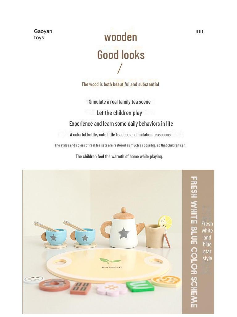 Nordic Tea Party Toy Set for Kids: Teapot, Cups & More – Perfect for Pretend Play and Birthday Gifts