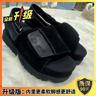 Sandali platform estivi 2025 nuovi con velcro fibbia anti-pelle calzature esterne rialzanti pantofole in pelle open-toe muffin