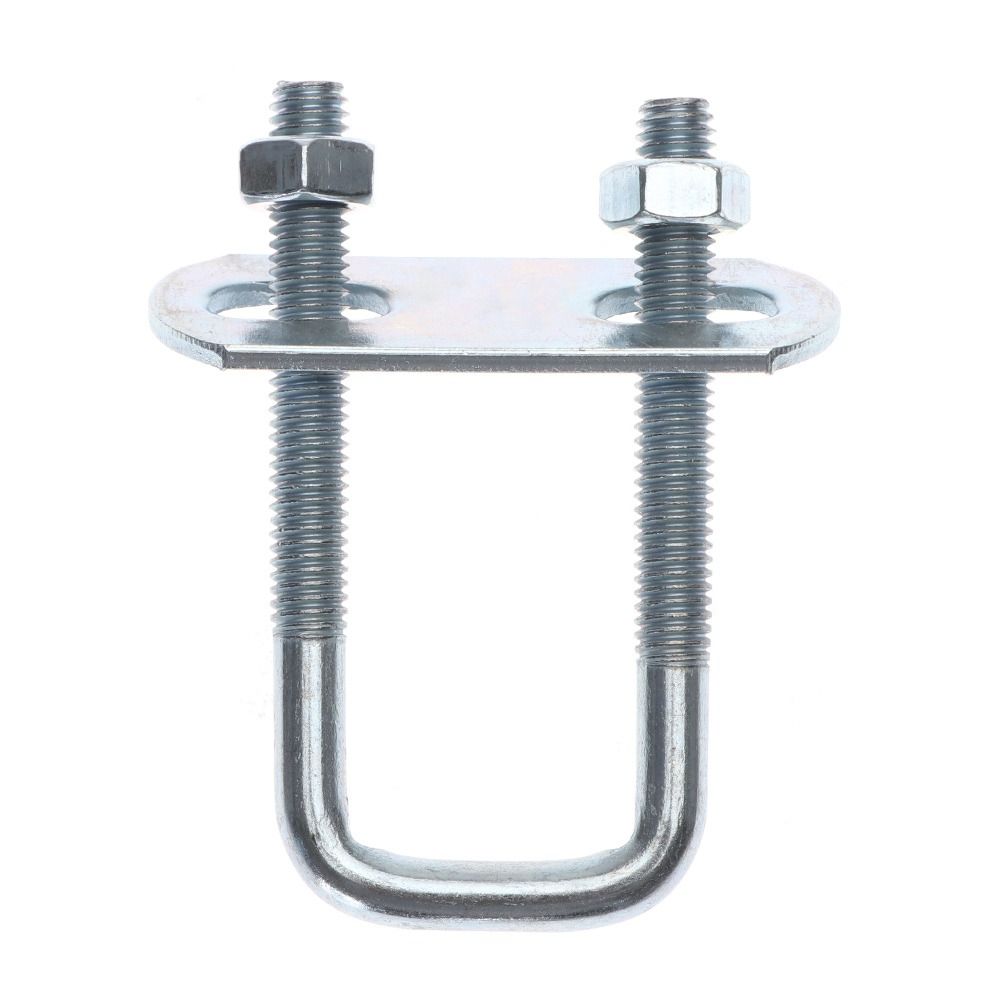 2Sets With Baffle Square Clamp Right Angle U-bolt Squa Bolt Durable Pipe U-clamp