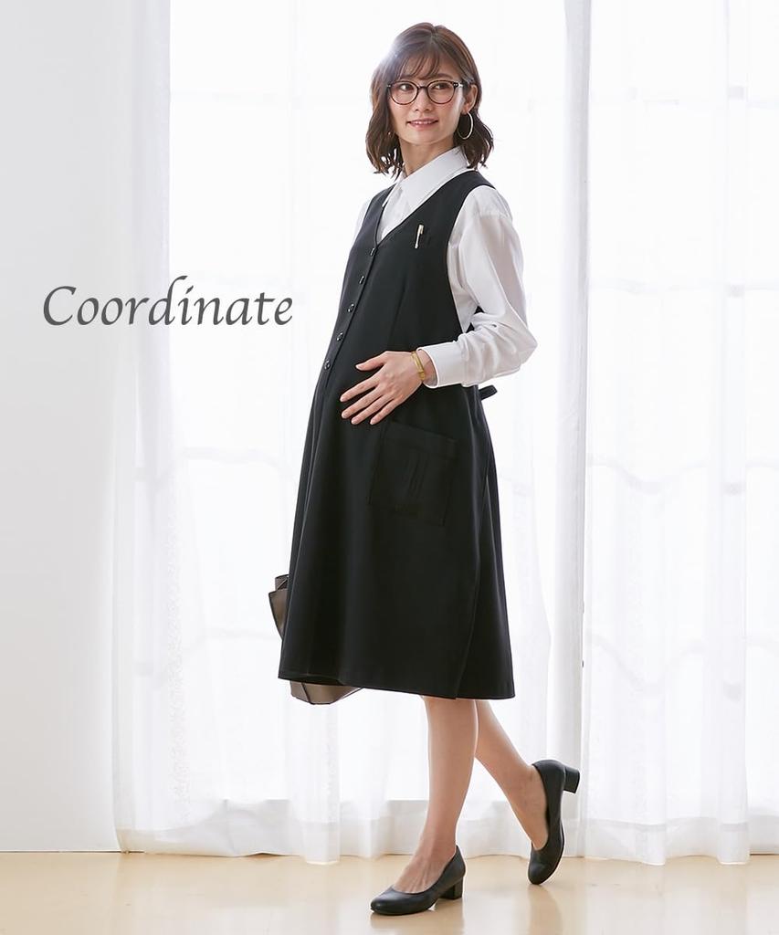 Formal Wear Wrap Dress Black Maternity Size 17 Large Size [Nissen] Women's Dress/Suit [Prenatal/Postnatal] Office/Business
