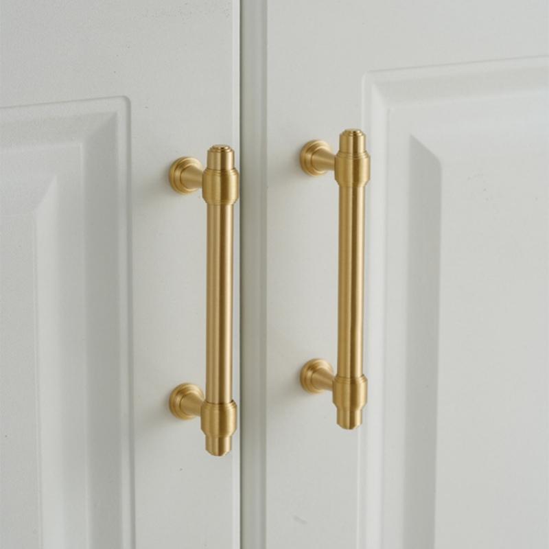 Brass Cabinet Handle Wardrobe Drawer Knob Simple American Style Door Pull Wardrobe Door Brass Knob Drawer Cabinet