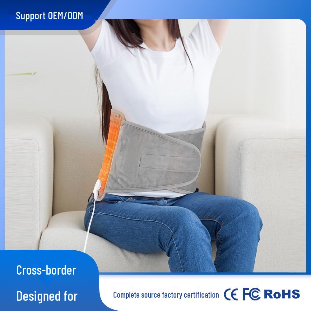 

Adjustable Heated Waist Support Belt with 9 Temperature Levels & 4 Position Settings - Multifunctional Physiotherapy Electric Heating Pad EU Standard сірий колір