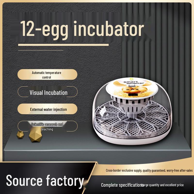 

WONEGG Полностью автоматический инкубатор для цыплят на 12 яиц с прозрачной крышкой и автоматическим пополнением воды American Standard 110V