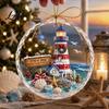 Xmas Tree Hanging Accessory 250 Anniversary USA Sea Glass Christmas Ornament 1776-2026 Patriotic Faux Crystal Vintage Party Supplies Clear Keepsake,