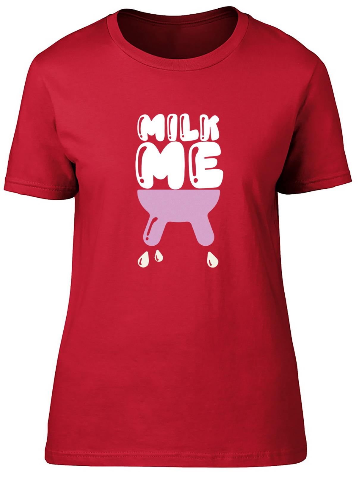 Milk Me Unisexs TShirt Funny Udder Cow Ladies Gift Tee 2XL