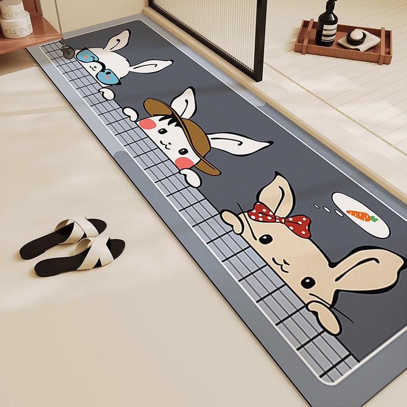 

Коврик для ванной комнаты, прочный, впитывающий, нескользящий, бытовой, быстросохнущий, грязный и простой в уходе коврик для ног, коврик из диатомовой грязи 40 * 60cm