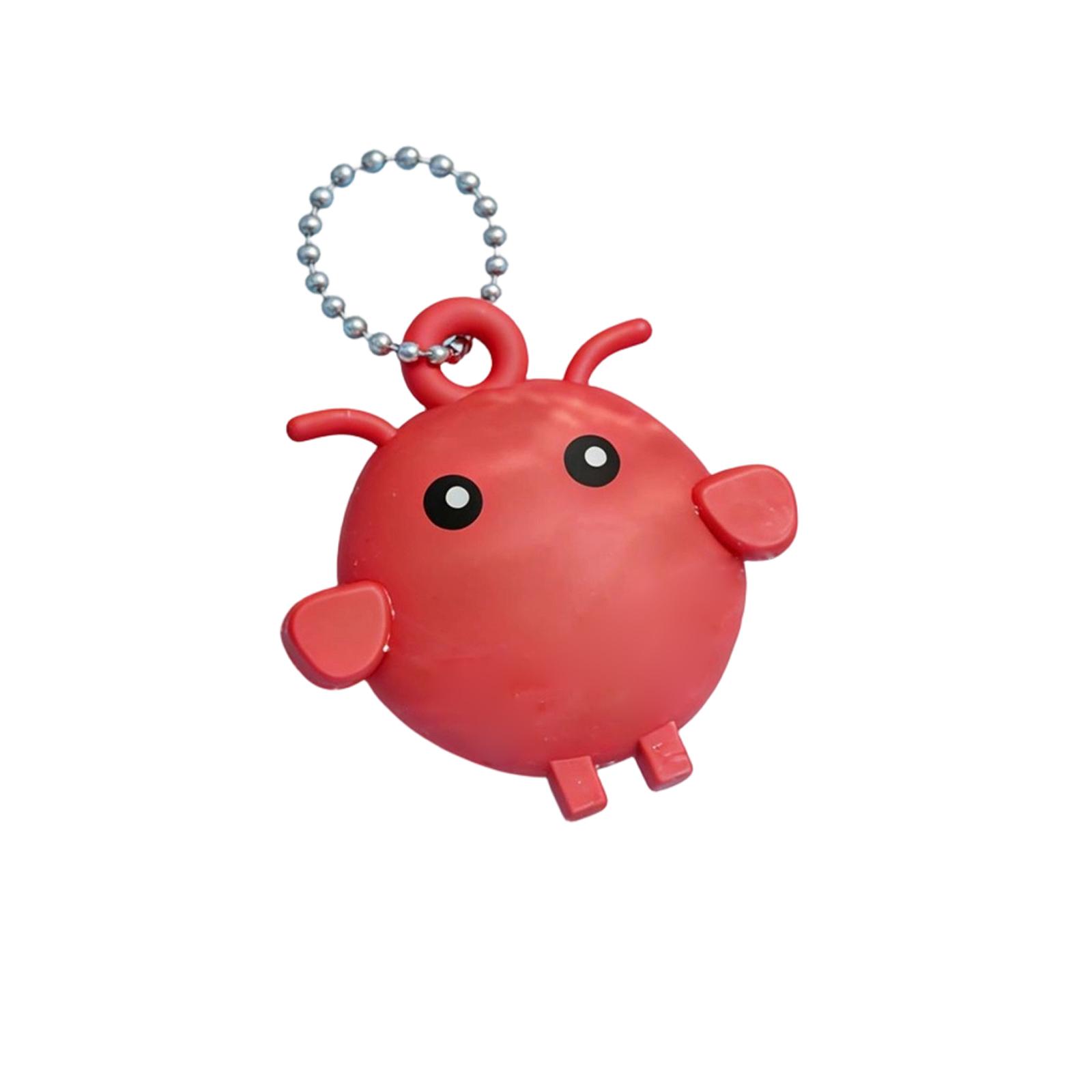 

Silicone Keychain Key Ring Bag Charm Accessory with Cartoon Design Durable Material Lightweight and Portable for Everyday Use One Size червоний