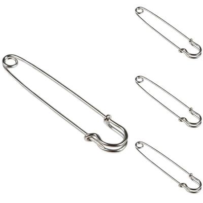 A84E-100PCS 4 Inch Metal Safety Pin--Big & Strong Enough To Hold Heavy-Weight Fabrics And Materials Canvas,Leather,Upholstery