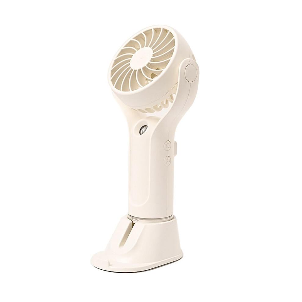 Portable USB Handheld Fan Adjustable Cooling for Travel Outdoor Office Home Use White