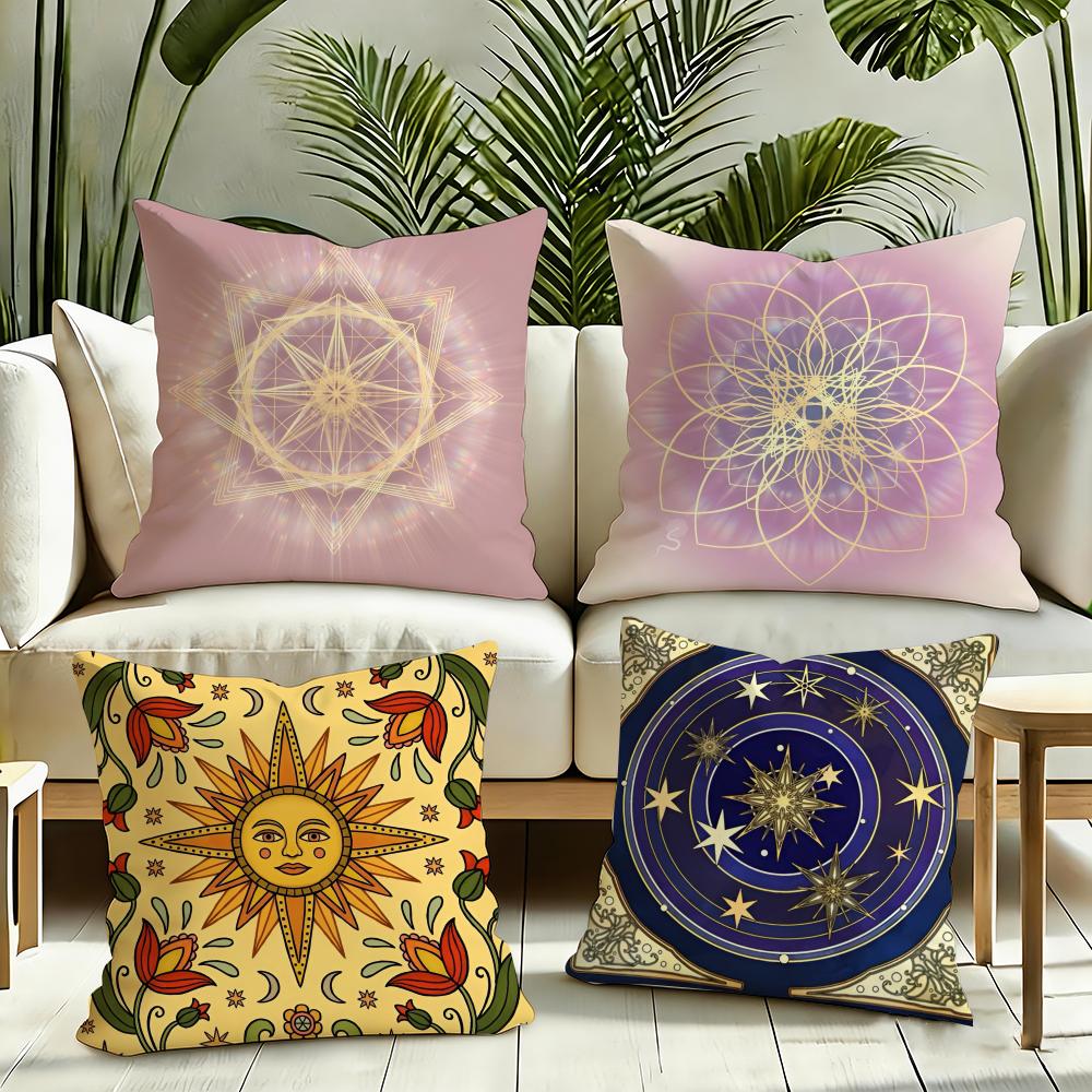 Nordic Midsummer Festival Cushion Cover Reversible Plush Pillow Cover Soft Fluffy Home Decor for Sofa Bedroom