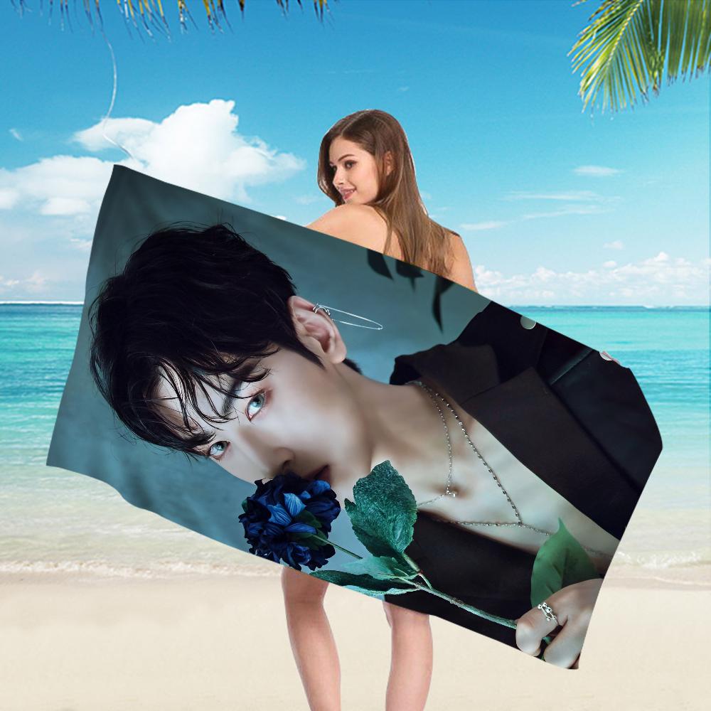 Korea Cha Eun Woo Towel Microfiber Beach Towel Absorbent Quick dry Soft Yoga Swimming Resort Mountain Climbing Towel
