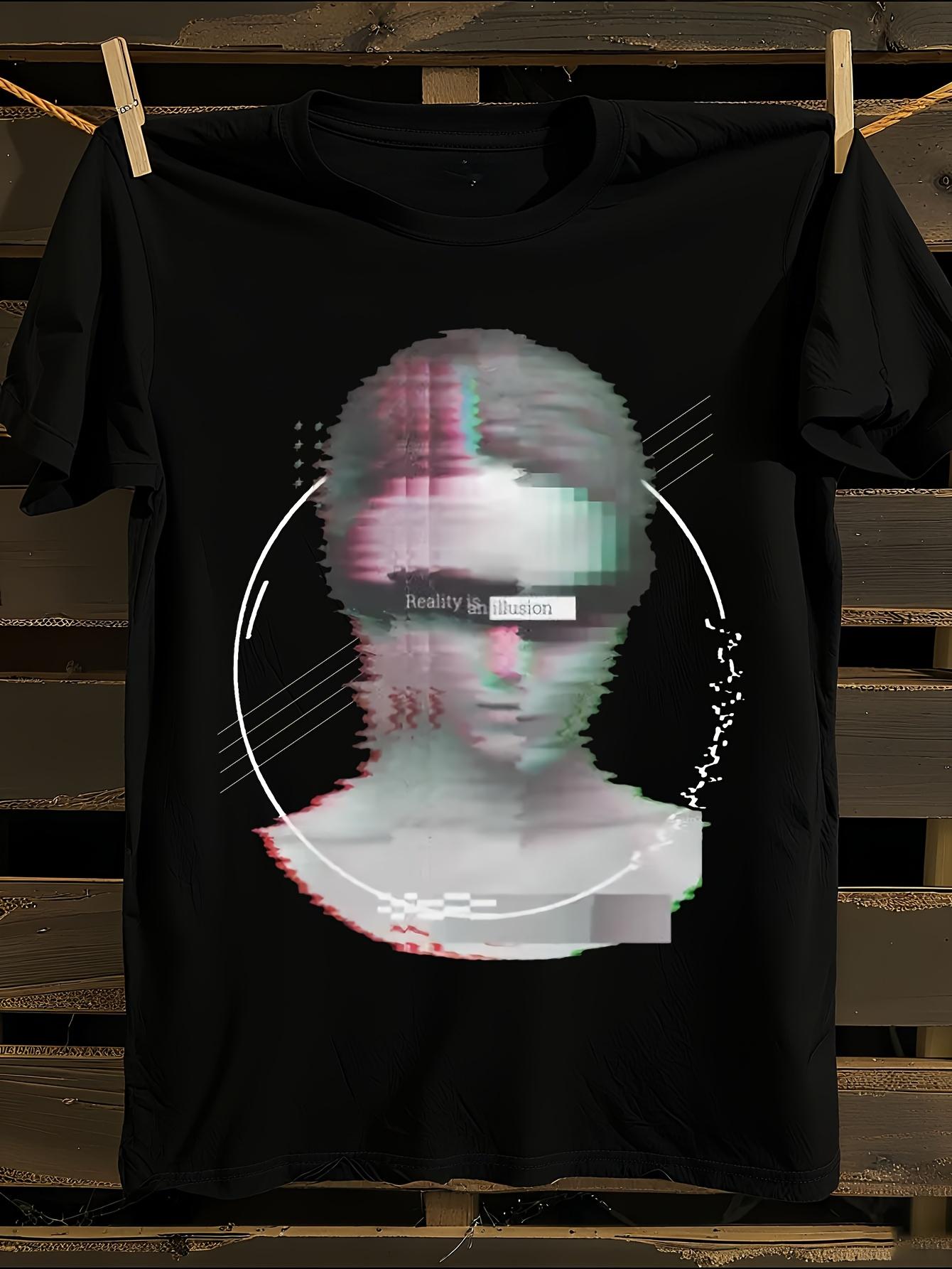 Modern Art Glitch Aesthetic T-shirt XXXL