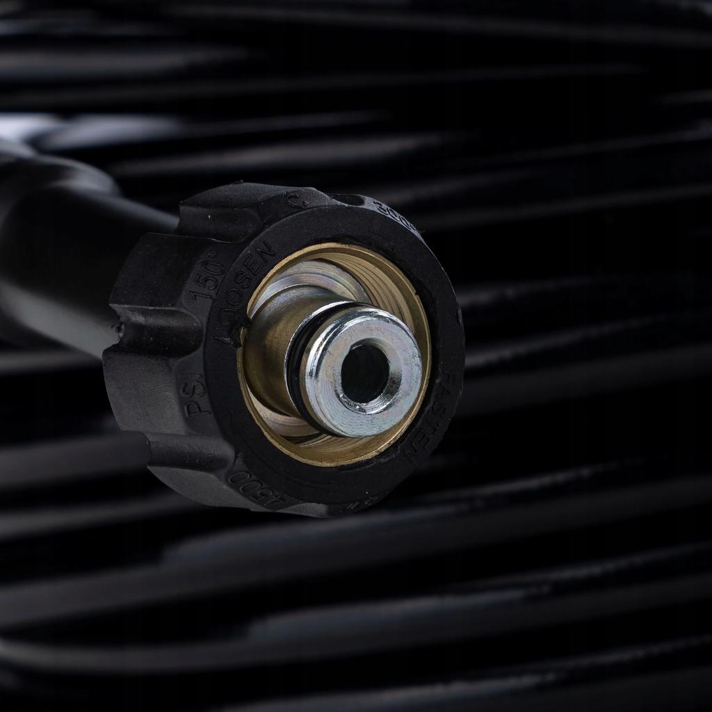 Rosfix Wąż Wysokociśnieniowy 30M – 1/4"" 155bar Z Mosiężną Dyszą I Adapterem Karcher Bayonet | Złącza M22 X 1.5 | 529bar Max | 60°C