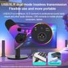 Clear USB Condenser Microphone With Color Light Effects Noise Cancellation For Streaming Podcasts PC Recording