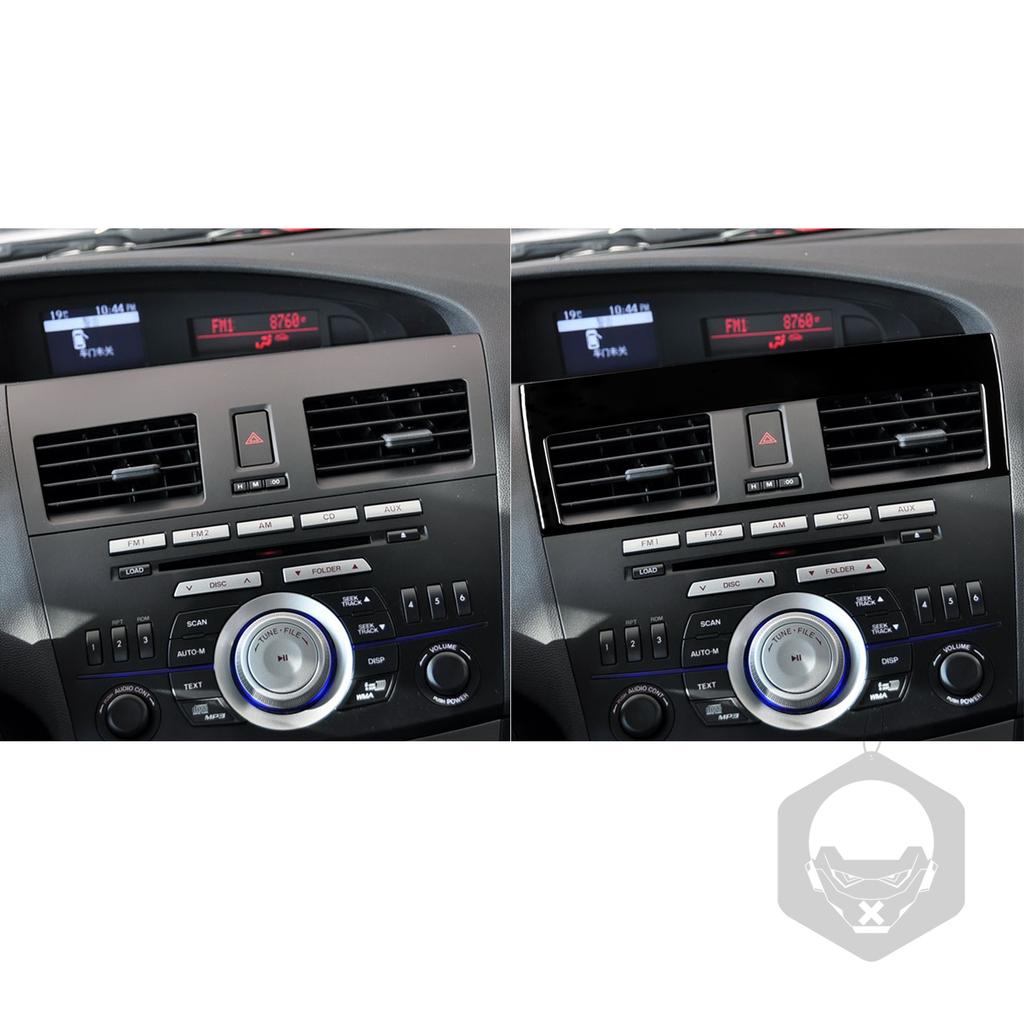 For Mazda 3 Axela 2010-2013 Speed 3 Accessories Car Plastic Black Interior Central Air Outlet Trim Sticker Decoration