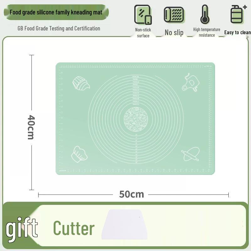 Silicone Non-Slip Dough Kneading and Rolling Mat – Large Food-Grade Kitchen Board for Dumpling Making