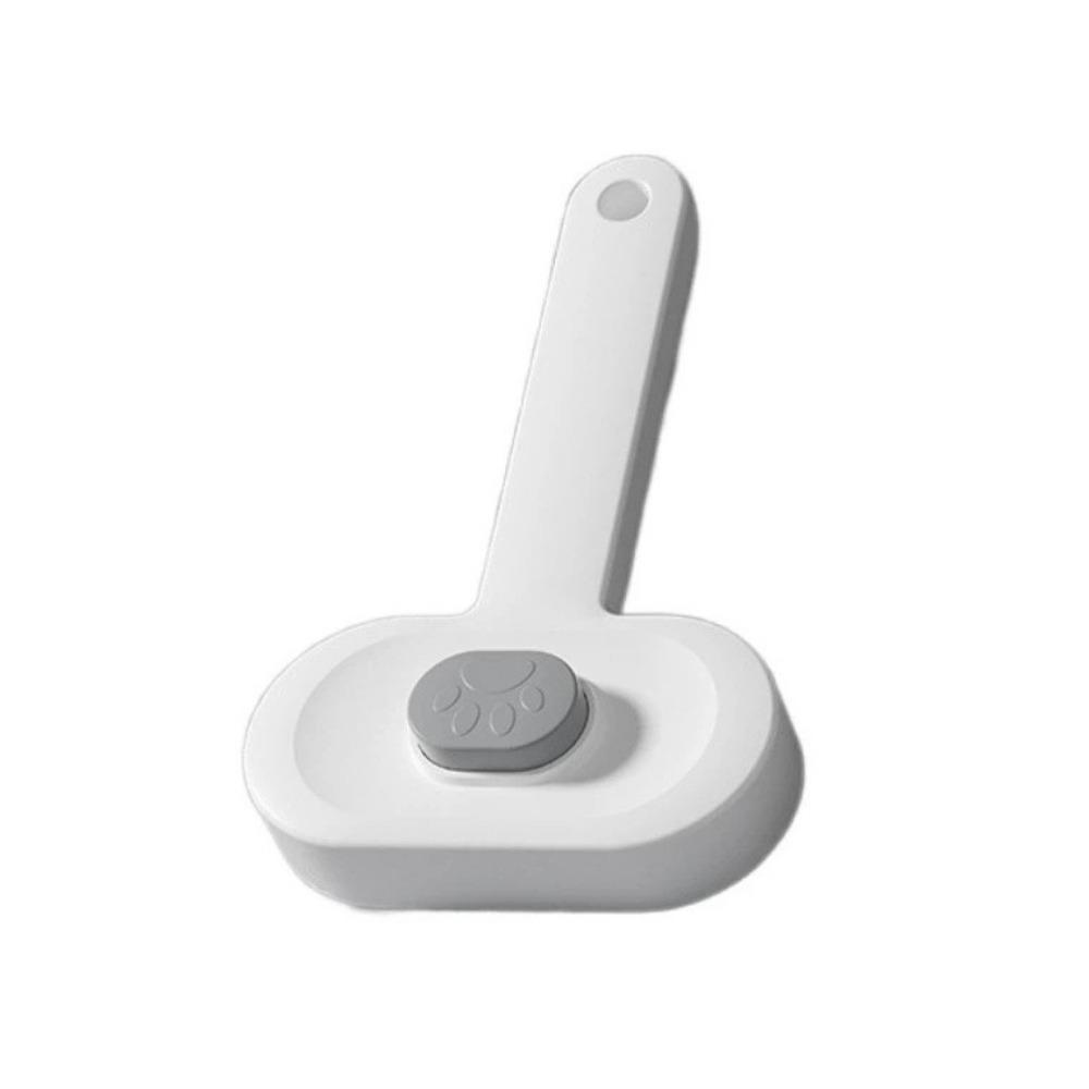 One Button Cat Cleaning Comb Fine-toothed Cat Massage Comb  Pets Grooming Cleaning серый