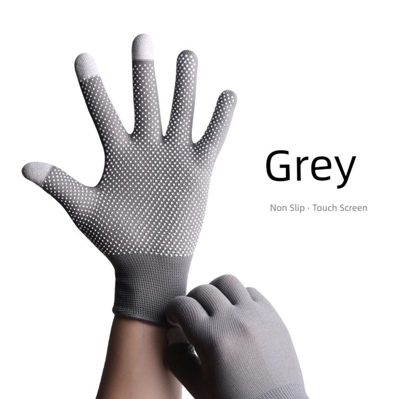 

Sun Protection Gloves Summer Thin Short Outdoor Hiking Sports Anti-Slip Breathable Driving Cycling Men and Women Touch Screen Cycling Gray One size