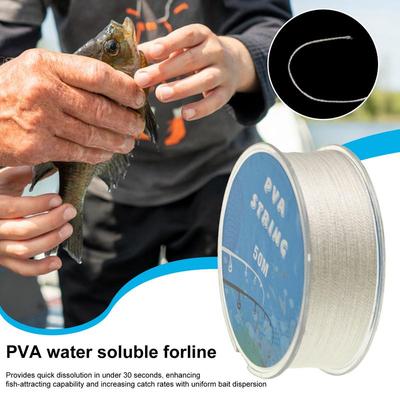PVA Fishing Lines Water Soluble Fishing String White Bait Lines Outdoor Fisherman Casting Gear For Sea Pond Lake Saltwater