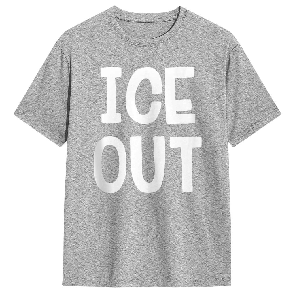 ICE Out TShirt for Unisex  Leisure 100 Cotton Tee Shirt Round Neck Short Sleeve T Shirt New Arrival Clothing