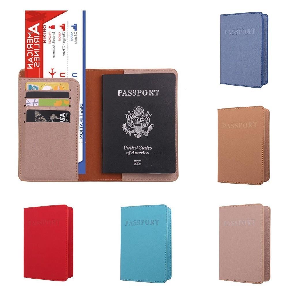 Passport Pu Leather Holder Multi Card Travel Wallet Cover Multiple Compartments