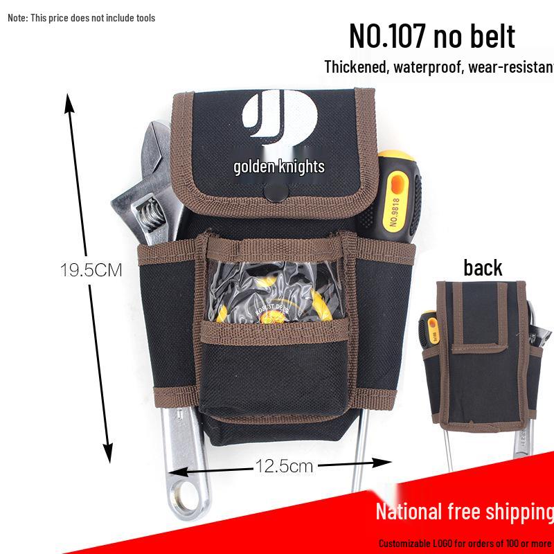 

Golden Knight Canvas Tool Waist Bag - Thickened, Multifunctional, and Compact Storage for Electricians