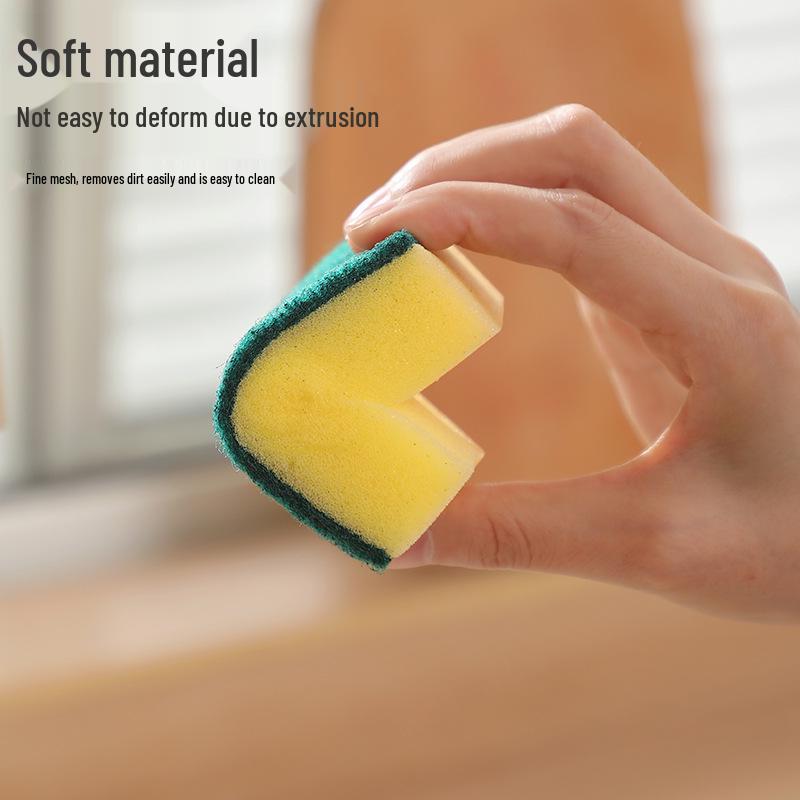 Double-Sided Kitchen Sponge and Scouring Pad for Dishes and Pots