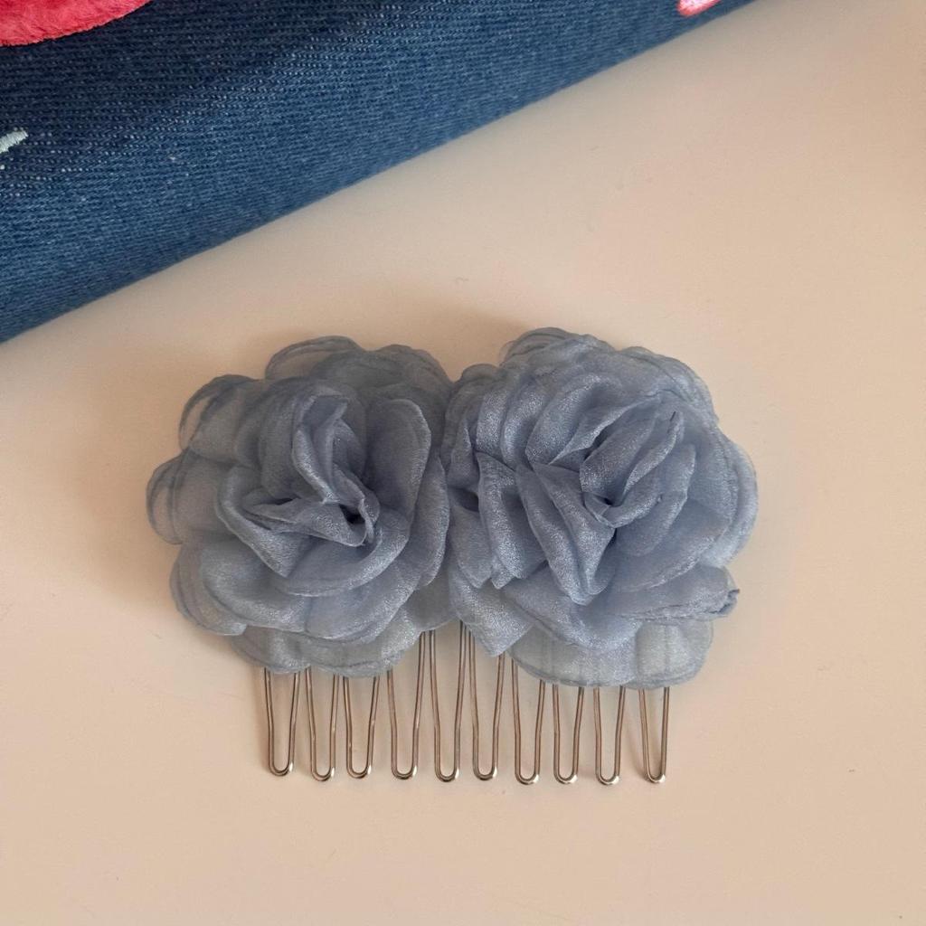 Mist Veil Rose Shadow Hair Comb: Elegant, Stylish Updo Accessory
