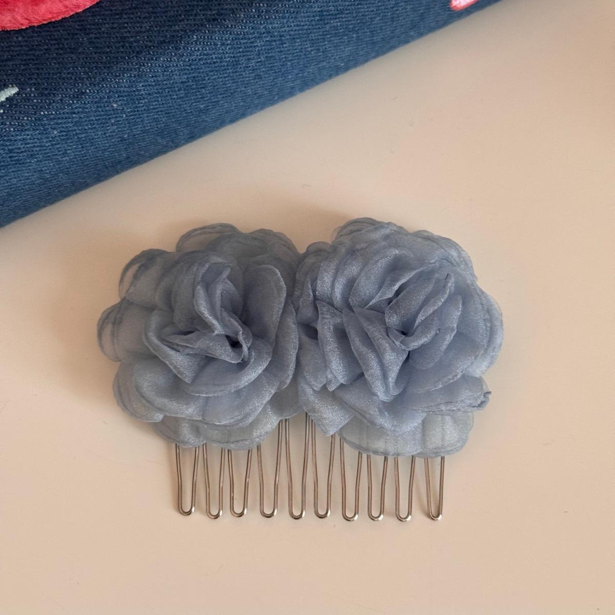 

Mist Veil Rose Shadow Hair Comb: Elegant, Stylish Updo Accessory