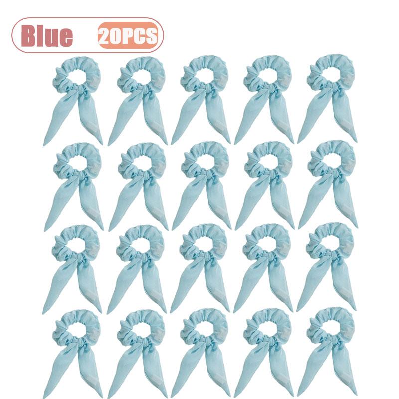 1-20PCS Glow Scrunchie Hair Tie Glow in Dark Ponytail Holder for Women Girls Carnival Birthday Party Rave Gift Elastic Hair Band