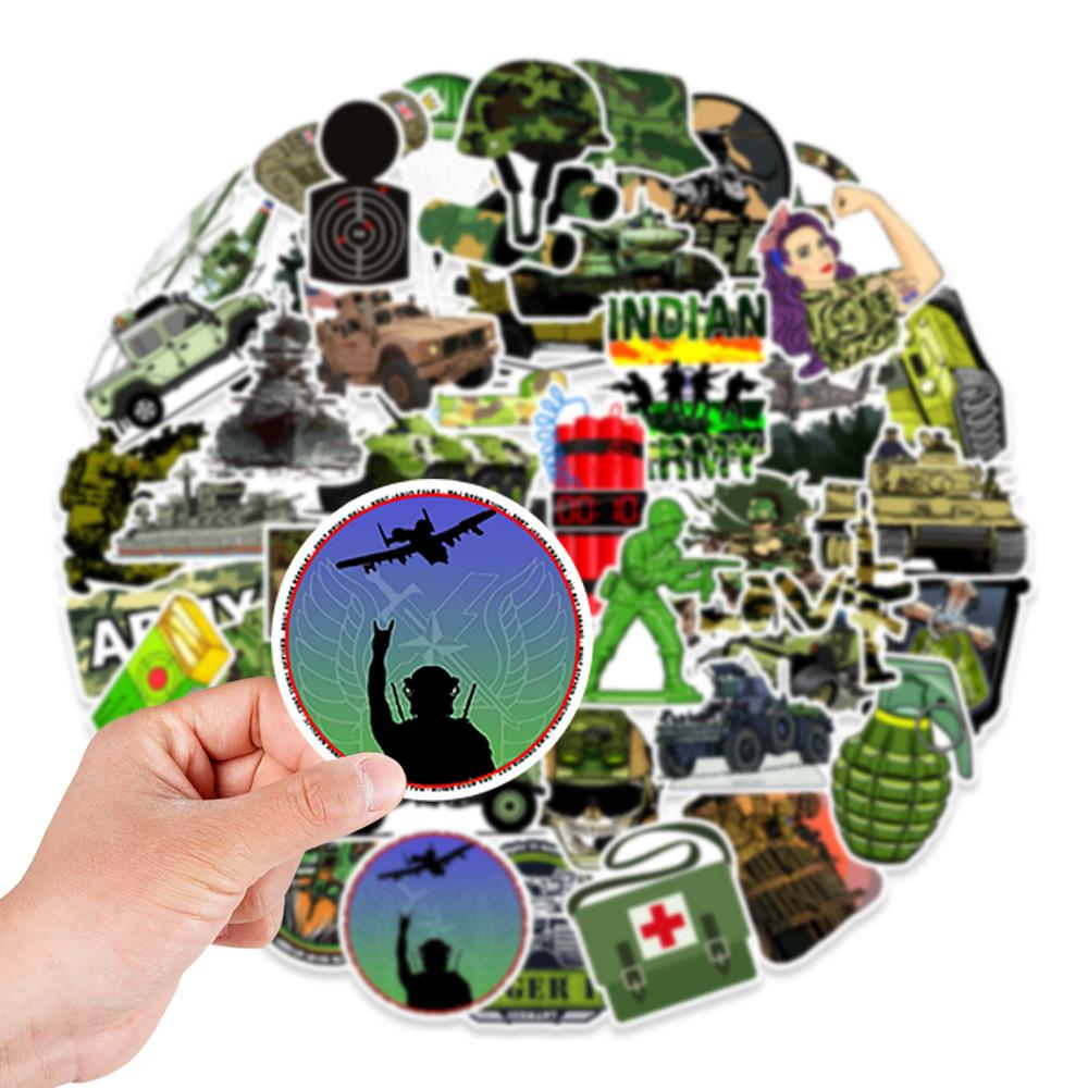 50 Autocolante Graffiti pentru Fani Militari Mașină Motocicletă Skateboard Decorațiuni Exterioare Autocolante Impermeabile