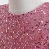2024 Girls' Sequin Long Sleeve Evening Dress for Catwalk and Events