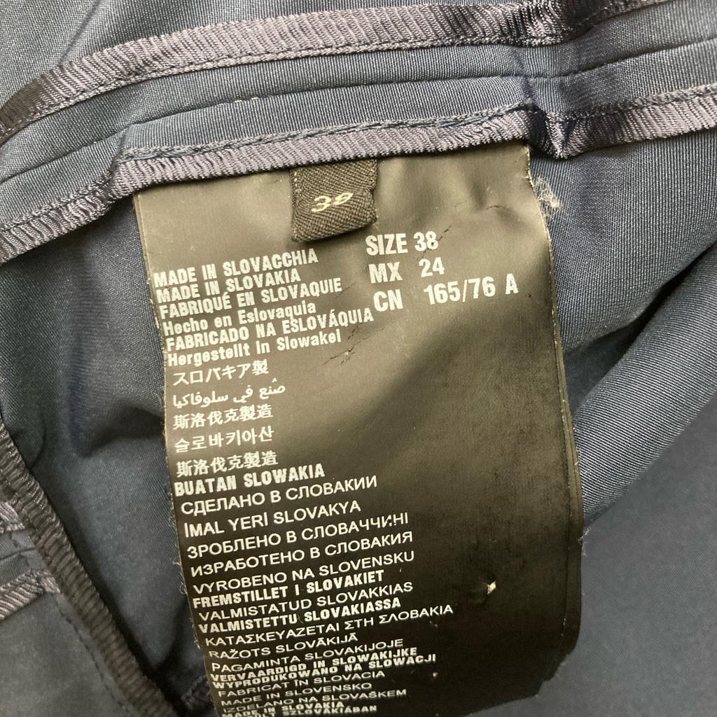 Prada 13 Stainless Steel Navy Cotton X Polyester Gathered Trench Coat Coat 38 NavyUsed