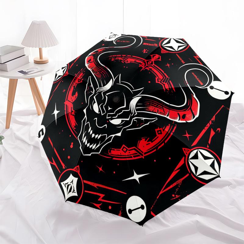Demon Artwork- Automatic Umbrella,Suitable for Men and Women,Suitable for Birthdays, Christmas, Gifts for Fashion Lovers0951b