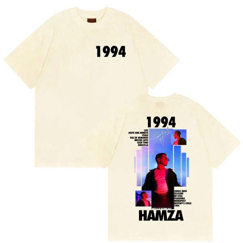 Rapper HAMZA 1994 Tour Album 2025 Graphic T Shirts Men's Retro Fashion Cotton Short Sleeve T-shirt Hip Hop O-Neck Clothing Tees
